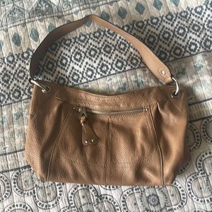 B. Makowsky light brown leather shoulder bag